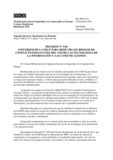 Decision No.5/16 - OSCE Efforts Related to Reducing the Risks of Conflict Stemming from the Use of Information and Communication Technologies