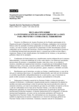 Doc 1 - Declaration on Strengthening OSCE Efforts to Prevent and Counter Terrorism