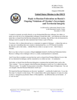 Statement by the Delegation of the United States of America in response to the statement by the Delegation of the Russian Federation on the situation in Ukraine and the need to implement the Minsk agreements