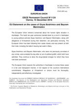Statement by the Slovak EU Presidency on the human rights situation in Azerbaijan
