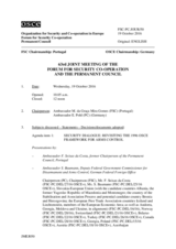 Journal of the 63rd Joint Meeting of the Forum for Security Co-operation and the Permanent Council