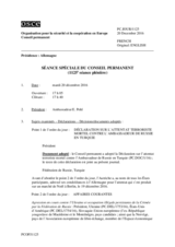 Journal de la 1125ème séance spéciale du Conseil permanent