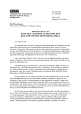 Beschluss Nr. 557 über den Aktionsplan der OSZE zur Bekämpfung des Menschenhandels