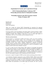 Welcoming remarks by the OSCE Secretary General 