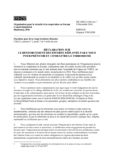 Doc 1 - Declaration on Strengthening OSCE Efforts to Prevent and Counter Terrorism