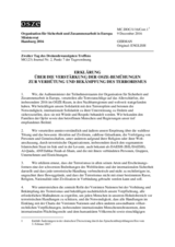 Doc 1 - Declaration on Strengthening OSCE Efforts to Prevent and Counter Terrorism