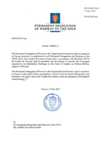 Response by the Delegation of Norway to the Questionnaire on the Code of Conduct on Politico-Military Aspects of Security