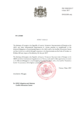 Response by the Delegation of Georgia to the Questionnaire on the Code of Conduct on Politico-Military Aspects of Security