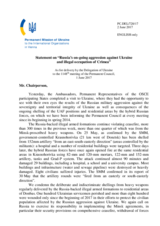 Statement by the Delegation of Ukraine on the Russia’s ongoing aggression against Ukraine and illegal occupation of Crimea